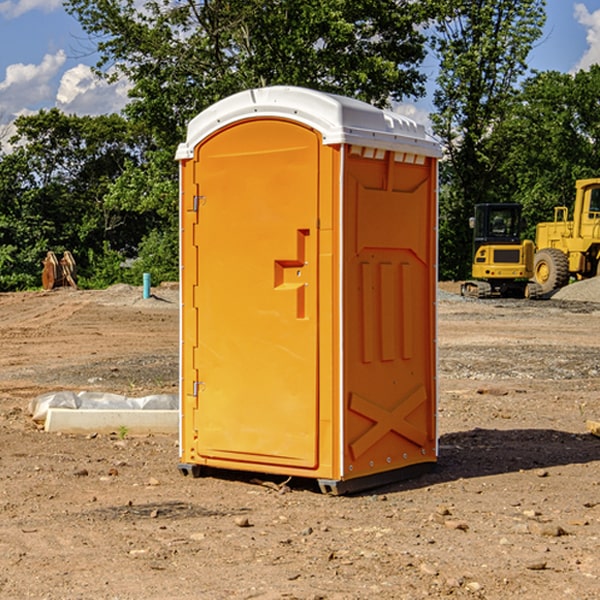 can i customize the exterior of the porta potties with my event logo or branding in Ludington